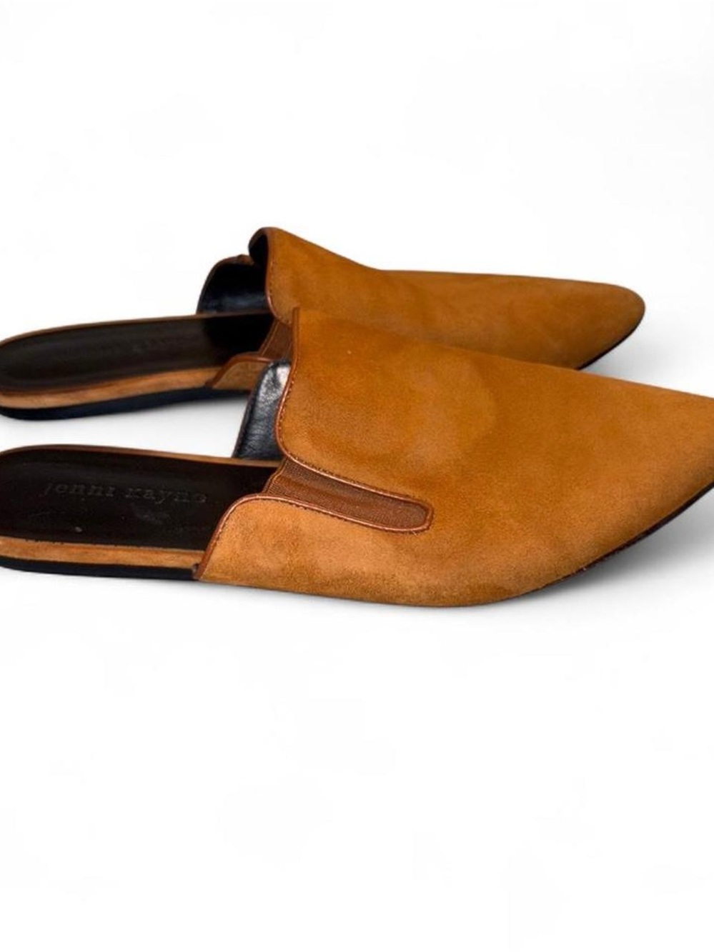 Jenni Kayne Tan Suede Pointed Backless Mules - Picture 4 of 8